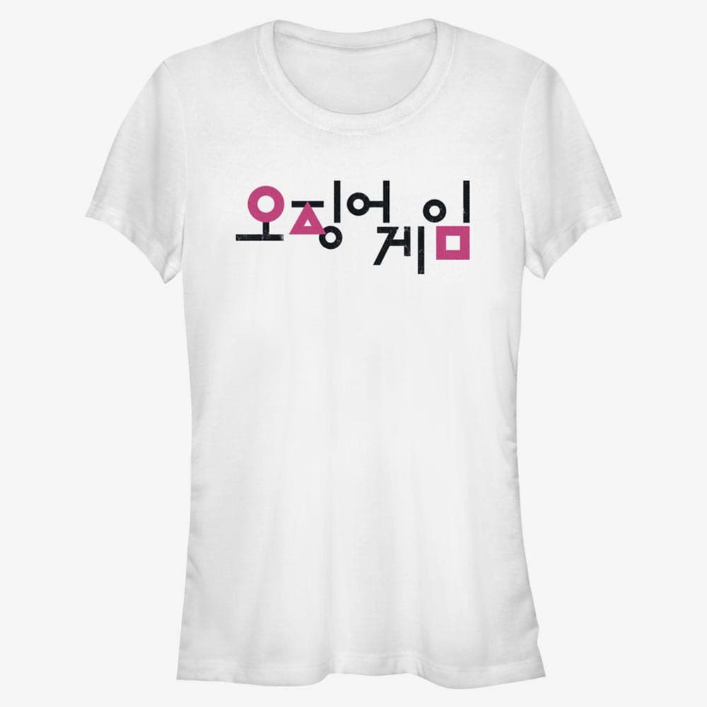 Тениски Merch Netflix Squid Game - Korean Title Women's T-Shirt White