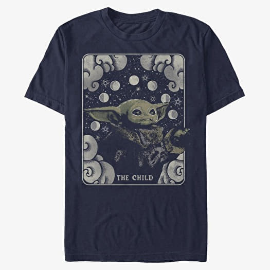 T-shirt Merch Star Wars: The Mandalorian - Child Card Men's T-Shirt Navy Blue