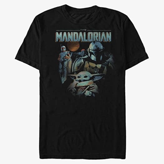 Merch Star Wars: Mandalorian - BOBAS BACK Men's T-Shirt Black