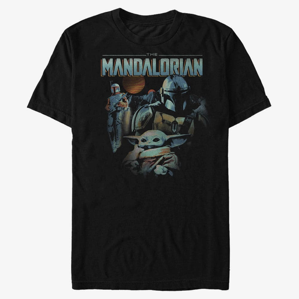 Magliette Merch Star Wars: Mandalorian - BOBAS BACK Men's T-Shirt Black