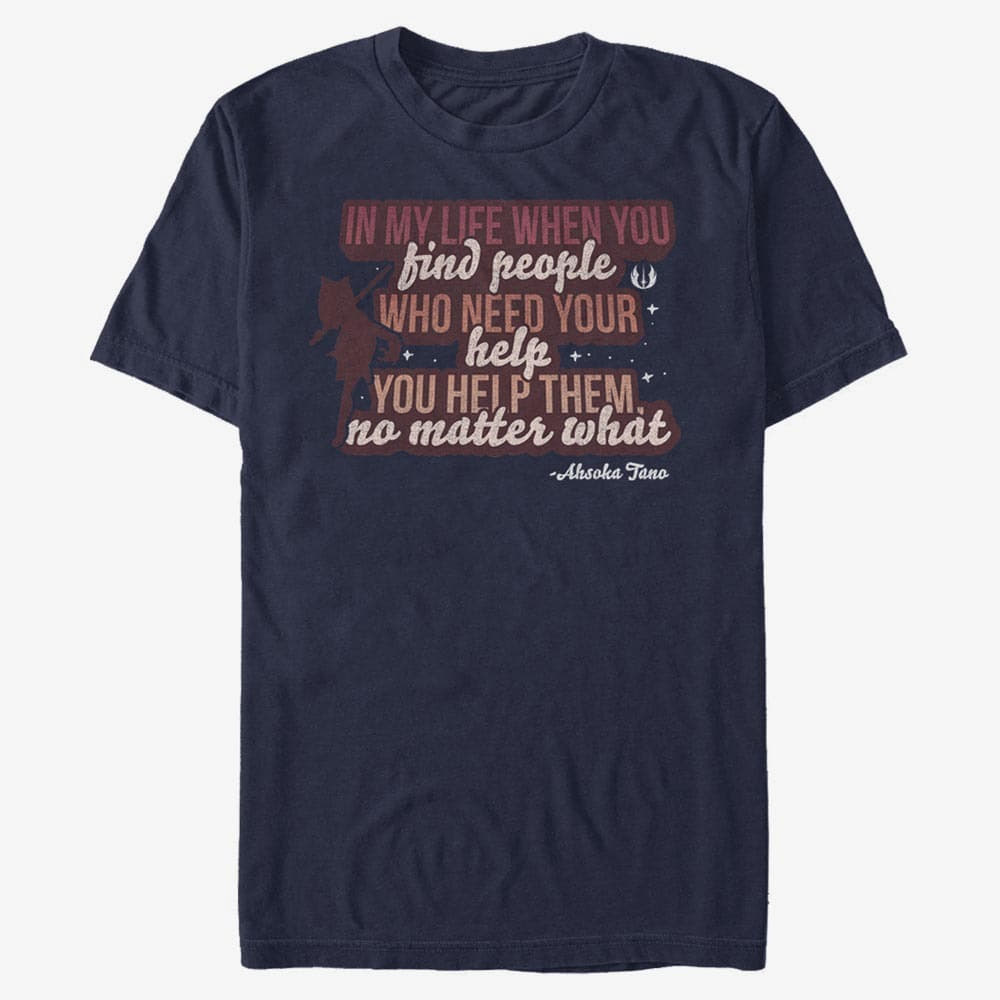 majice kratkih rukava Merch Star Wars: Clone Wars - Help Others Men's T-Shirt Navy Blue