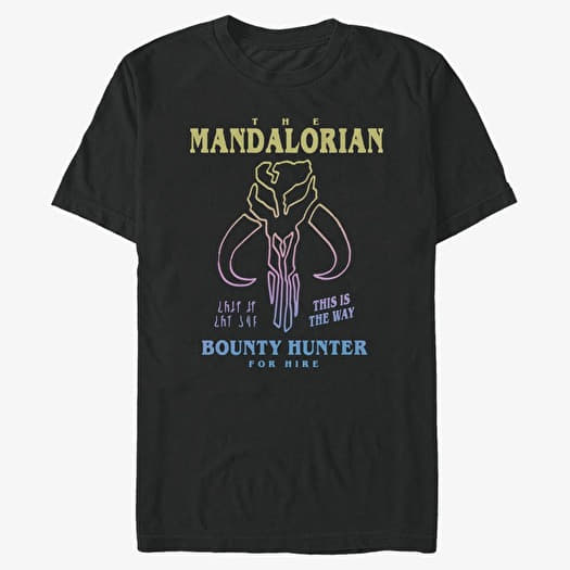 Tricou Merch Star Wars: Mandalorian - Symbol Drawn Men's T-Shirt Black