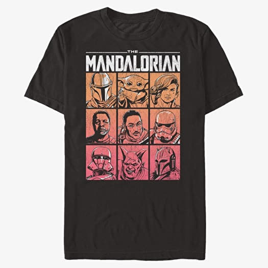 Majica Merch Star Wars: Mandalorian - All Star Cast Men's T-Shirt Black