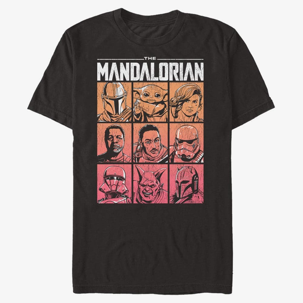 T-Shirts Merch Star Wars: Mandalorian - All Star Cast Men's T-Shirt Black