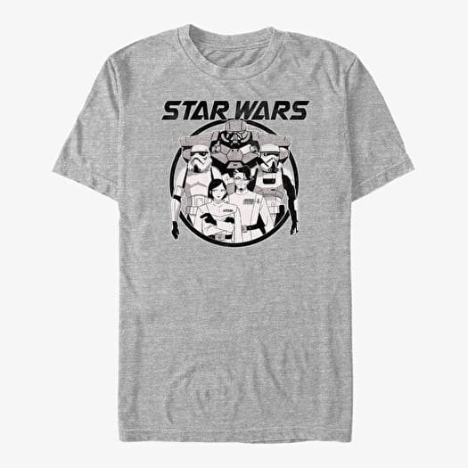 T-shirt Merch Star Wars: Visions - Dark Side Anime Men's T-Shirt Heather Grey