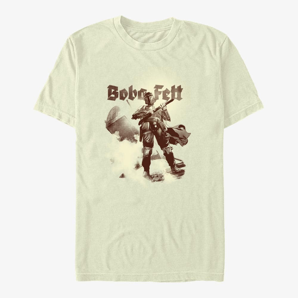 Tričká Merch Star Wars: Classic - Fett Smoke Men's T-Shirt Natural
