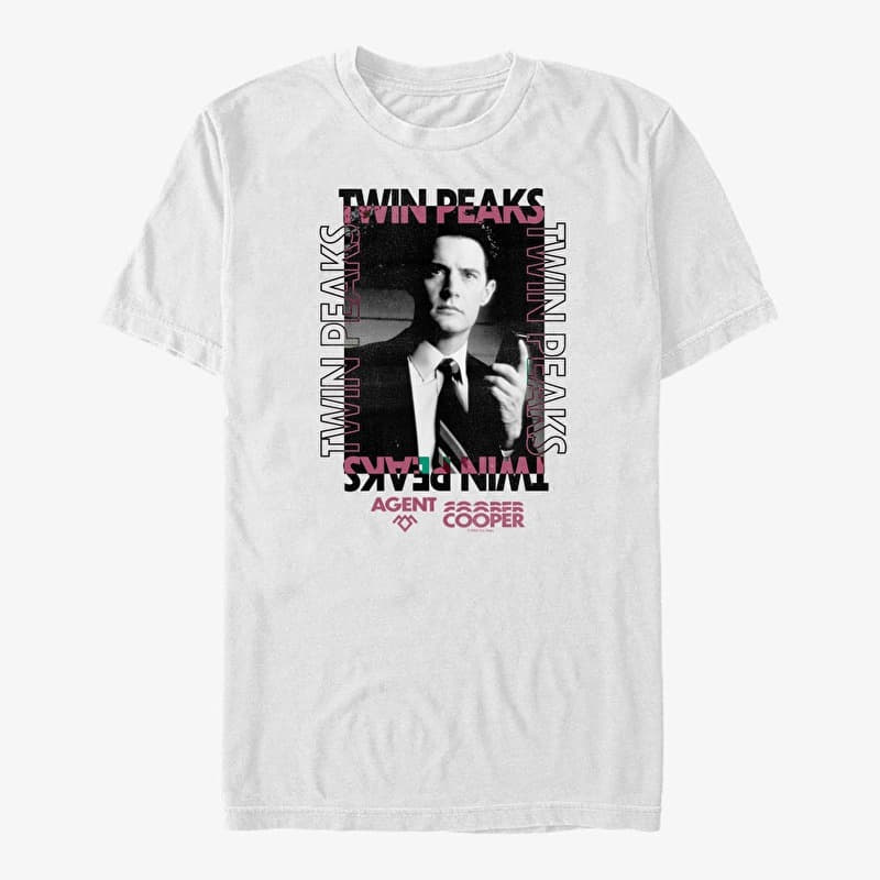 T-Shirt Merch Paramount Twin Peaks - Agent Cooper Men's T-Shirt White