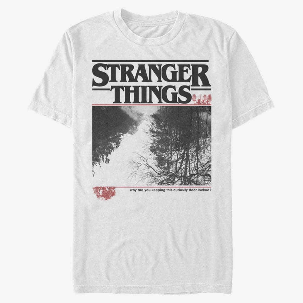 Tričká Merch Netflix Stranger Things - Upside Photo Men's T-Shirt White