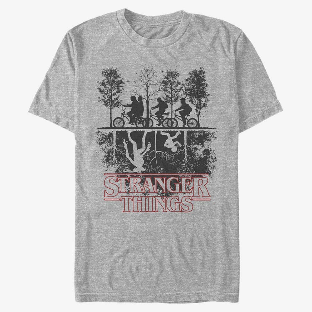 T-shirts Merch Netflix Stranger Things - Upside down Men's T-Shirt Heather Grey