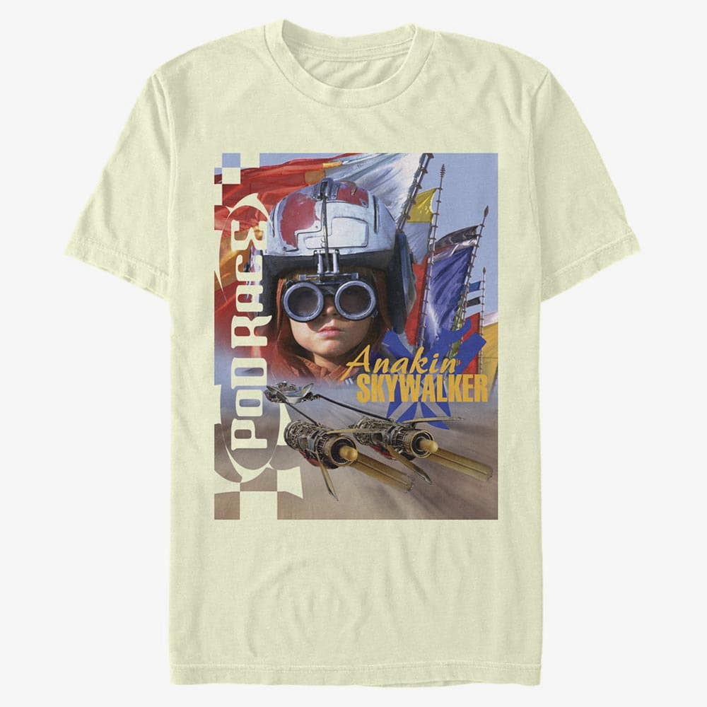 T-shirts Merch Star Wars: Classic - Anakin Pod Poster Men's T-Shirt Natural
