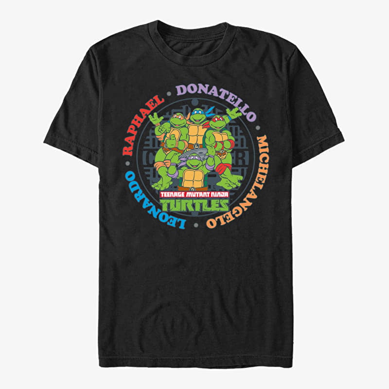 T-skjorte Merch Paramount Teenage Mutant Ninja Turtles - Rounded Ninjas Men's T-Shirt Black