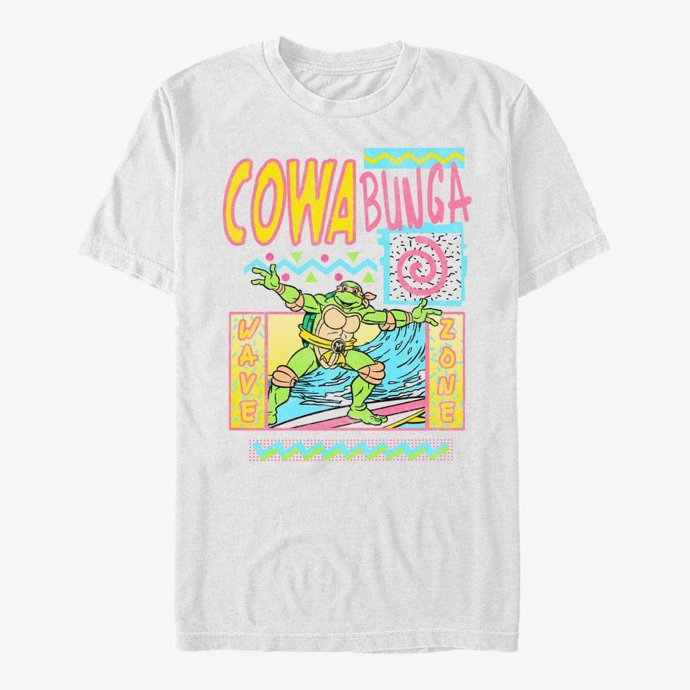 T-krekli Merch Paramount Nickelodeon - Ninja Retro Surf Men's T-Shirt White