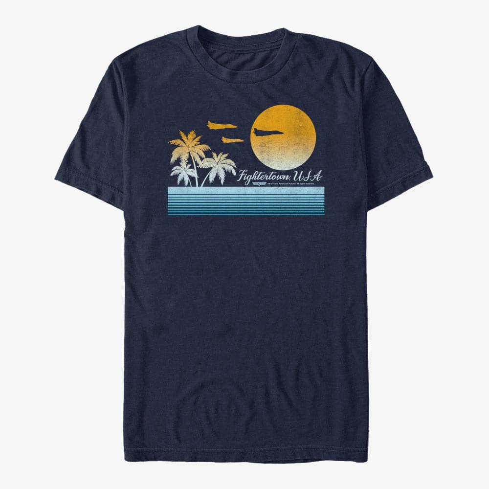 T-shirts Merch Paramount Top Gun - Fightertown USA Men's T-Shirt Navy Blue