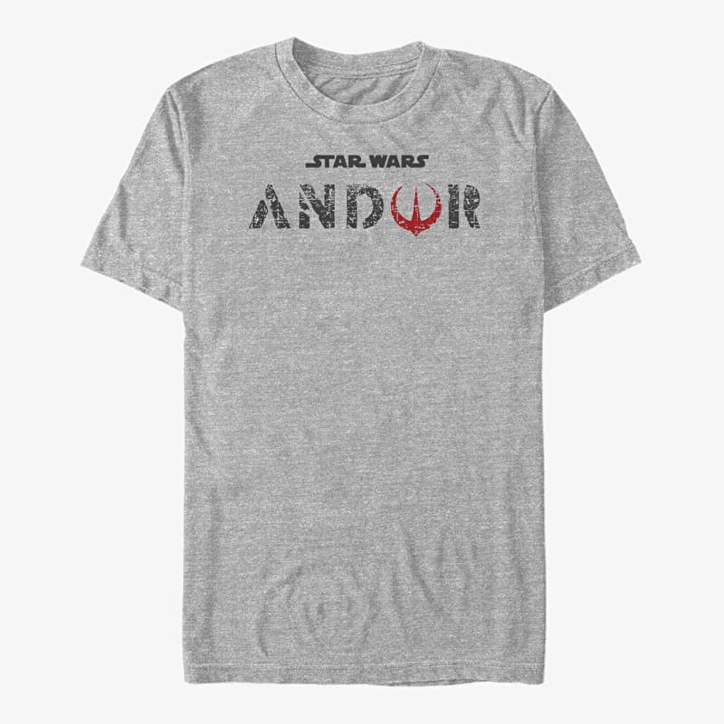 Merch Star Wars: Andor - Flat Andor Logo Men's T-Shirt Heather Grey