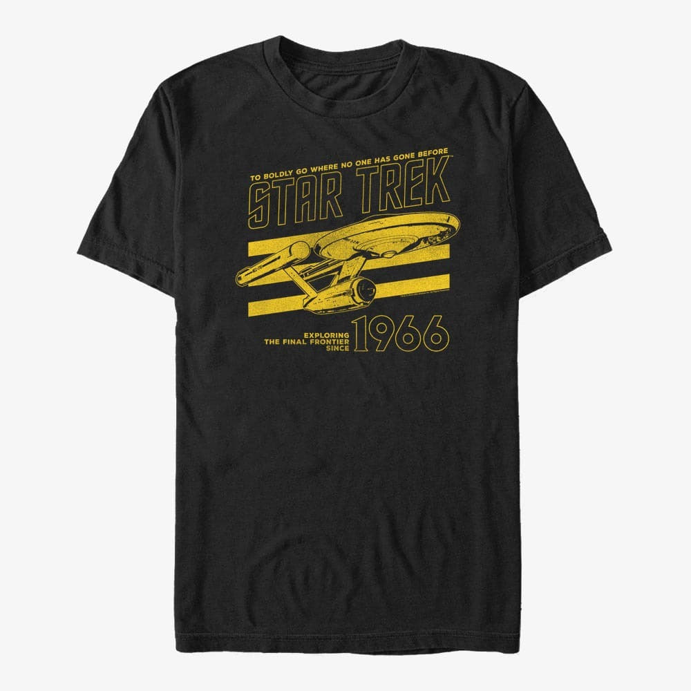 T-Shirts Merch Paramount Star Trek - OldYellow 1966 Men's T-Shirt Black