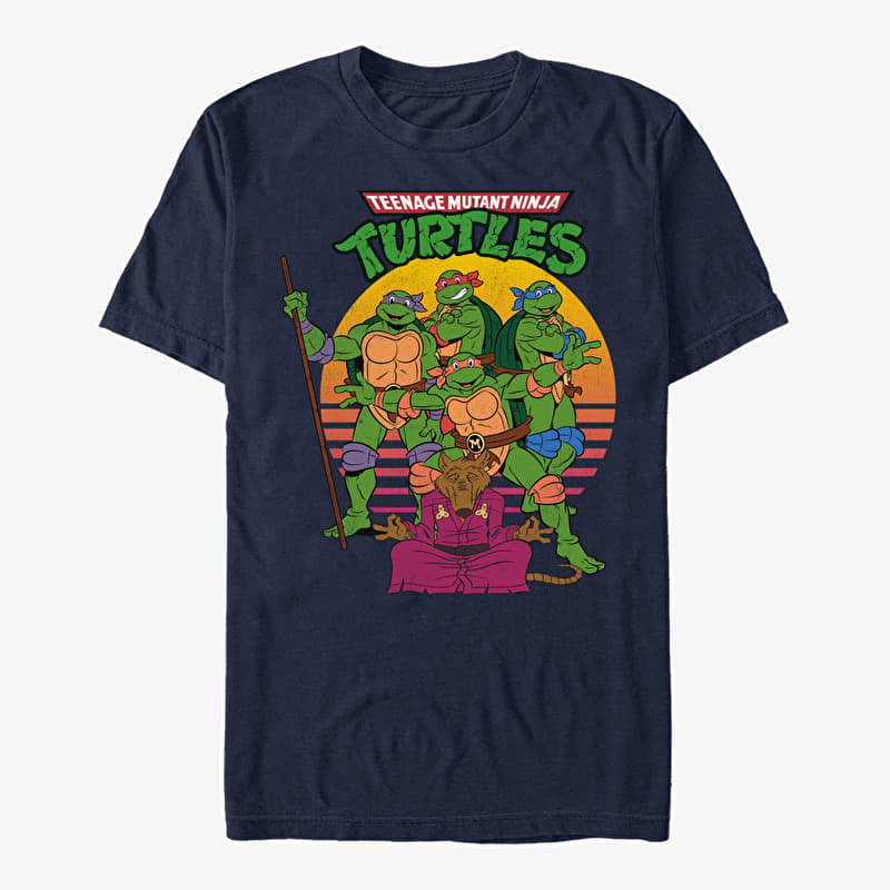 T-särk Merch Paramount Teenage Mutant Ninja Turtles - The Team Men's T-Shirt Navy Blue