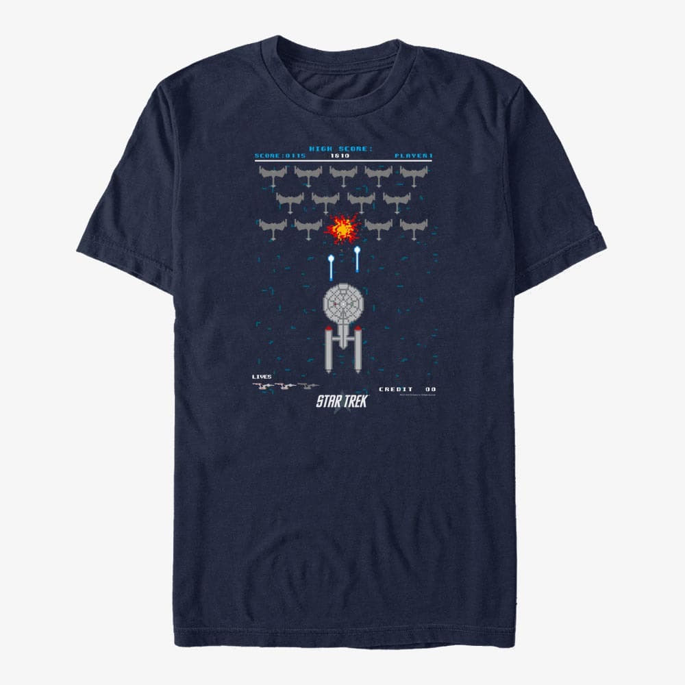 Μπλουζάκια Merch Paramount Star Trek - Pixel Fighter Men's T-Shirt Navy Blue