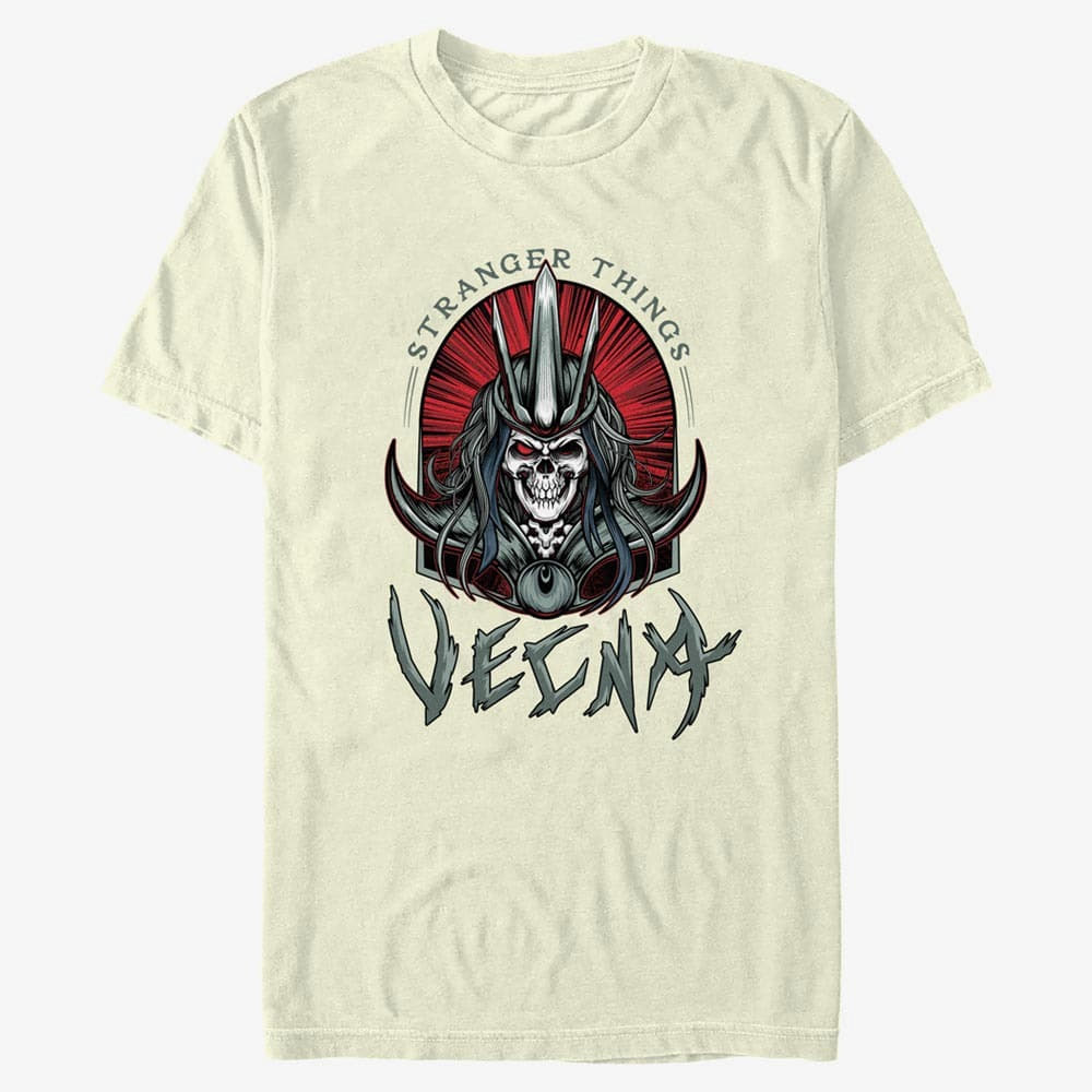T-Shirts Merch Netflix Stranger Things - Vecna Tombstone Badge Men's T-Shirt Natural