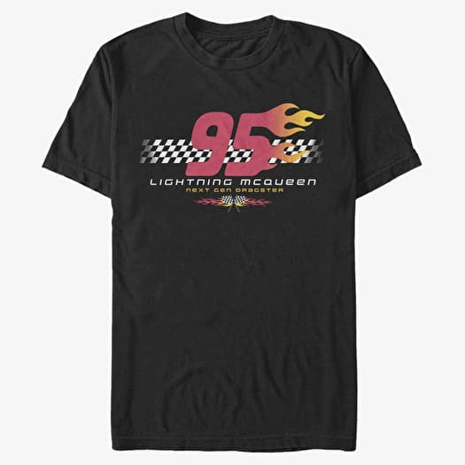 T-shirt Merch Pixar Cars - Flaming Ninety Five Men's T-Shirt Black