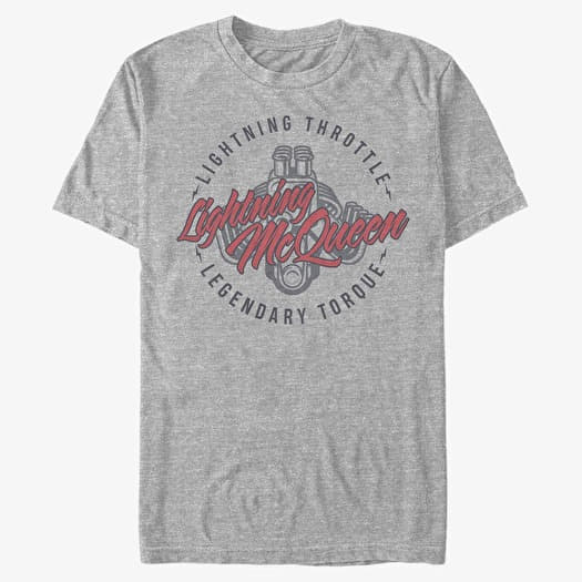 T-shirt Merch Pixar Cars - McQueen Engine Men's T-Shirt Heather Grey