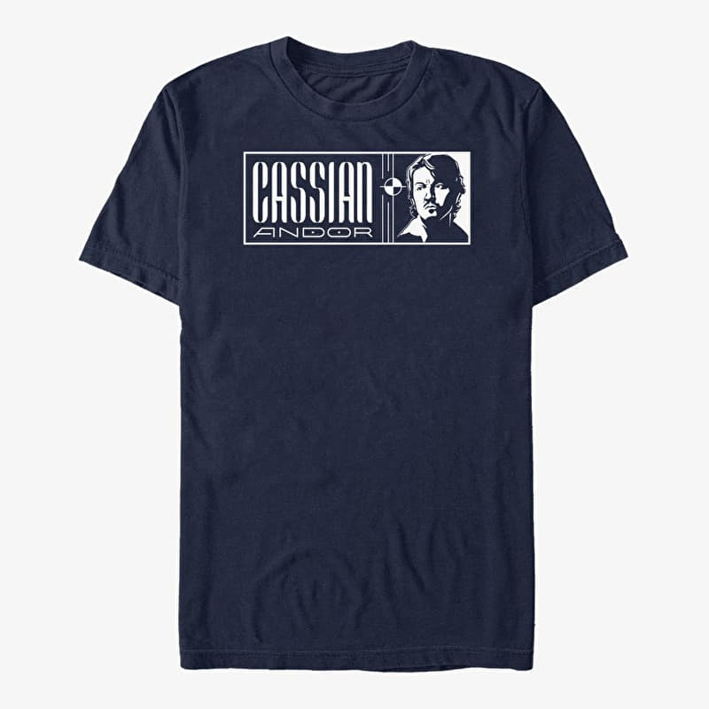 Merch Star Wars: Andor - Cassian Andor Portrait Men's T-Shirt Navy Blue