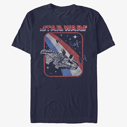 T-shirt Merch Star Wars - Retro Falcon Men's T-Shirt Navy Blue