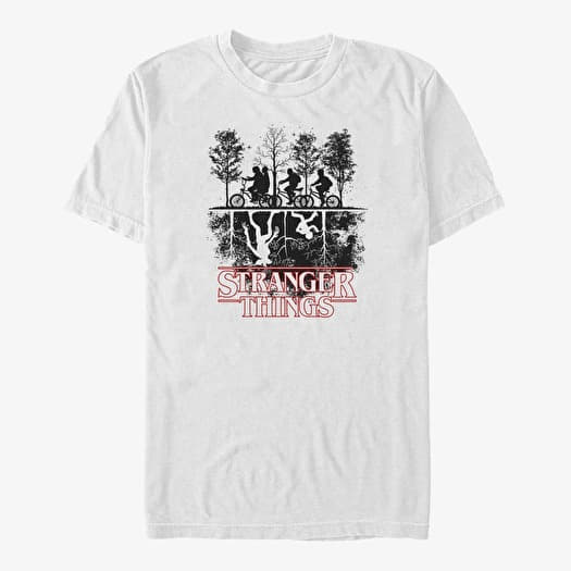 T-shirt Merch Netflix Stranger Things - Upside down Men's T-Shirt White