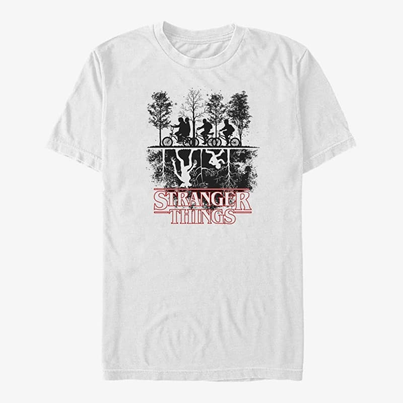 T-särk Merch Netflix Stranger Things - Upside down Men's T-Shirt White