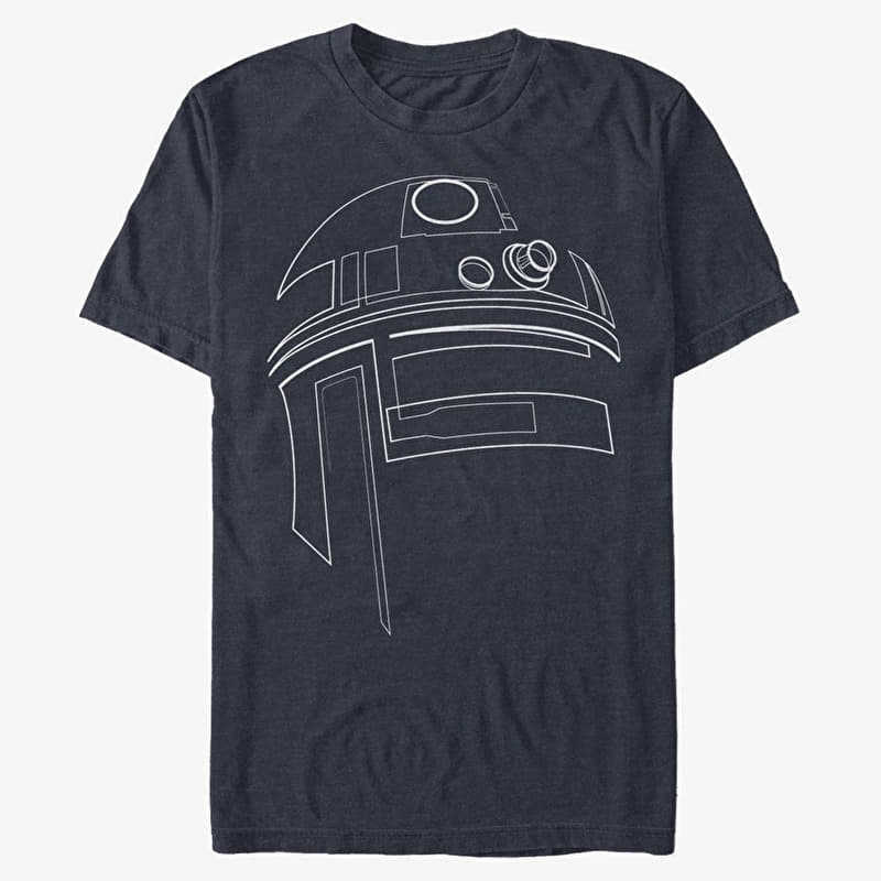 Póló Merch Star Wars: Classic - Simple_R2D2 Men's T-Shirt Navy Blue