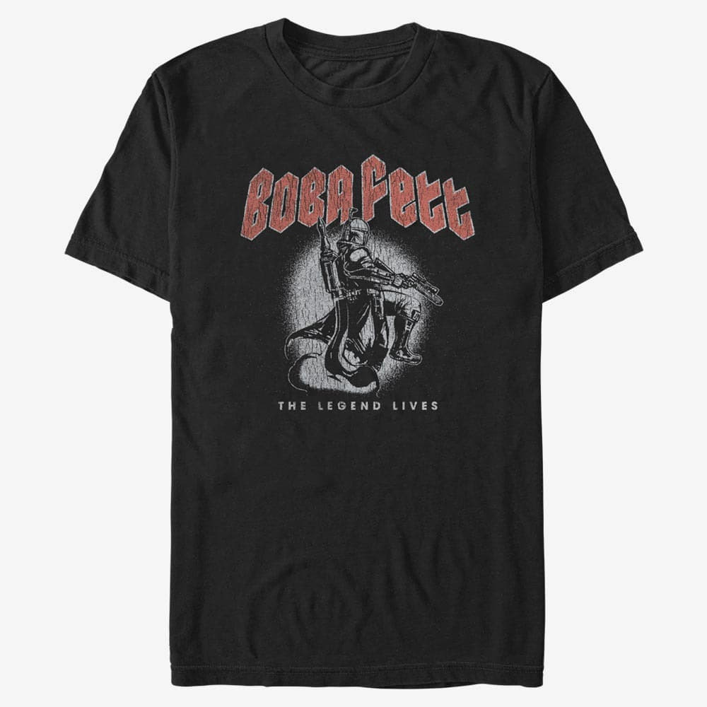 Majice T-shirt Merch Star Wars Book of Boba Fett - Boba Lauch Men's T-Shirt Black