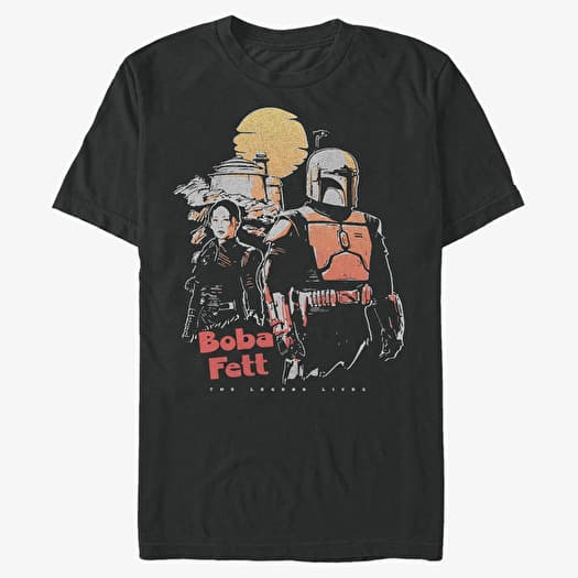 T-shirt Merch Star Wars Book of Boba Fett - Sunset Boba Men's T-Shirt Black