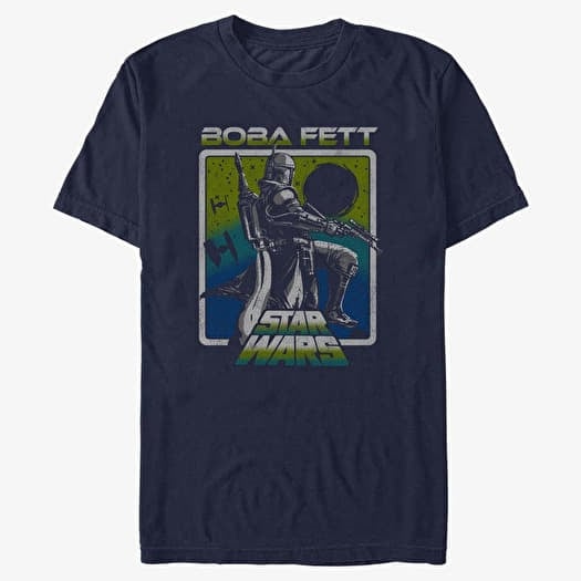 T-shirt Merch Star Wars Book of Boba Fett - Fett Sunset Men's T-Shirt Navy Blue