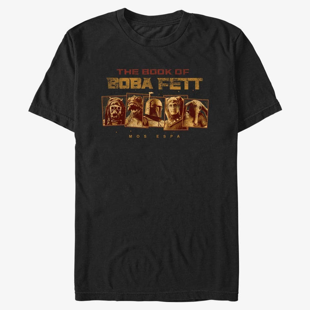 T-Shirts Merch Star Wars: Book of Boba Fett - New Characters Men's T-Shirt Black