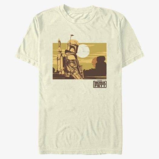 T-shirt Merch Star Wars Book of Boba Fett - Boba Landscape Men's T-Shirt Natural