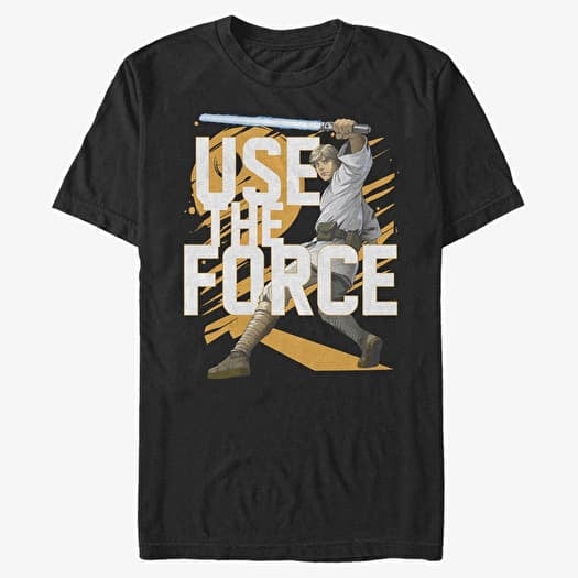 T-shirt Merch Star Wars: Classic - Force Stack Luke Men's T-Shirt Black