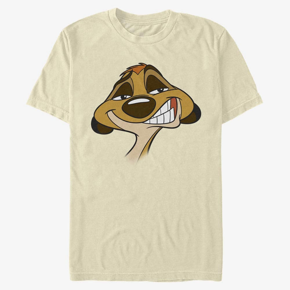 majice kratkih rukava Merch Pixar The Lion King - Big Face Timon Men's T-Shirt Natural