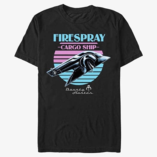 T-shirt Merch Star Wars Book of Boba Fett - Firespray Men's T-Shirt Black
