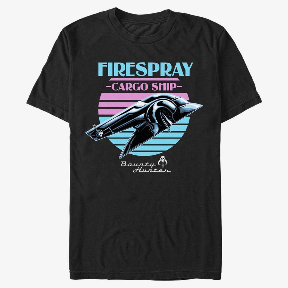 Koszulki Merch Star Wars Book of Boba Fett - Firespray Men's T-Shirt Black