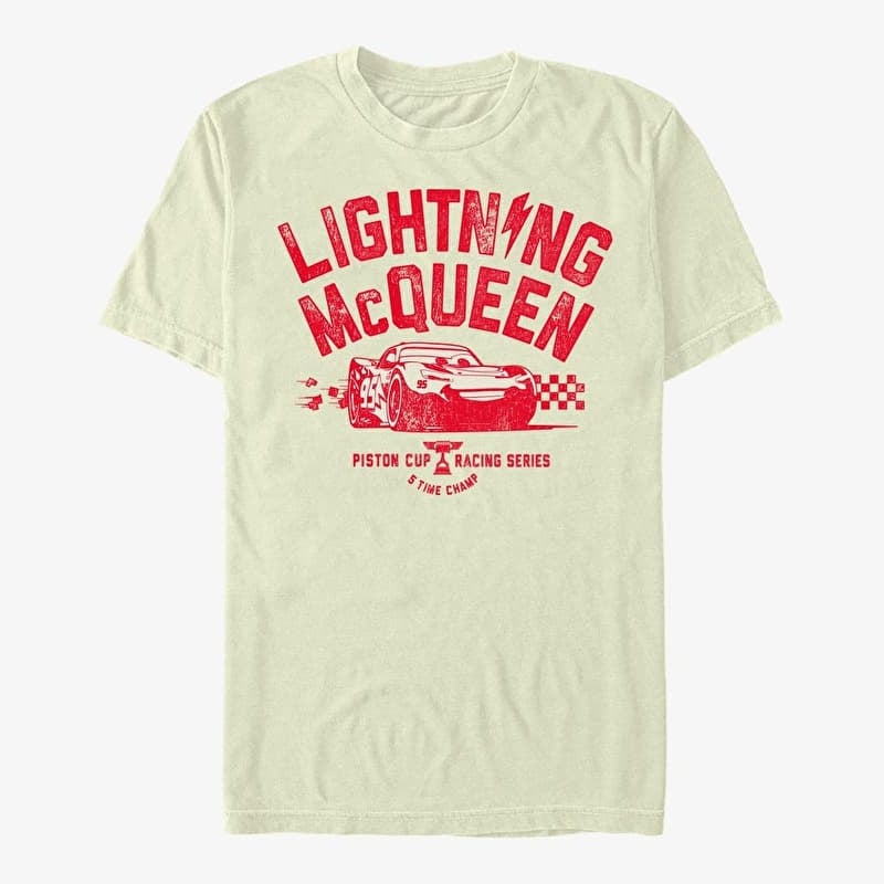 T-shirt Merch Pixar Cars 3 - Piston Cup Champ Men's T-Shirt Natural