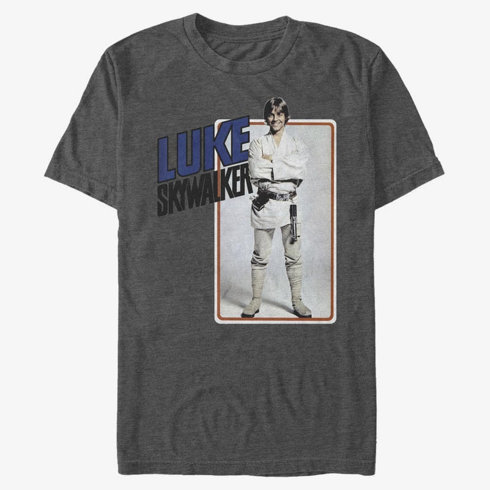 T-shirts Merch Star Wars: Classic - Luke Smiles Men's T-Shirt Dark Heather Grey