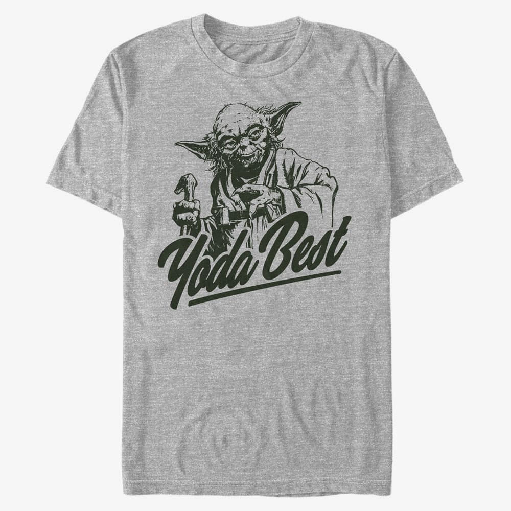 T-Shirts Merch Star Wars: Classic - Best Yoda Men's T-Shirt Heather Grey