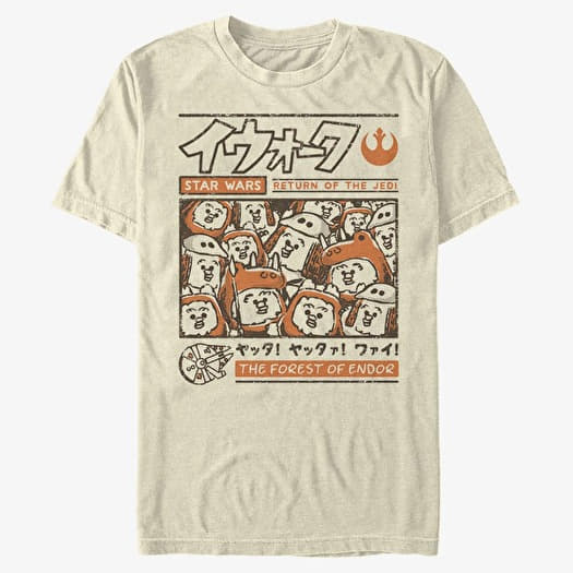 Majica Merch Star Wars: Classic - Ewok Manga Men's T-Shirt Natural