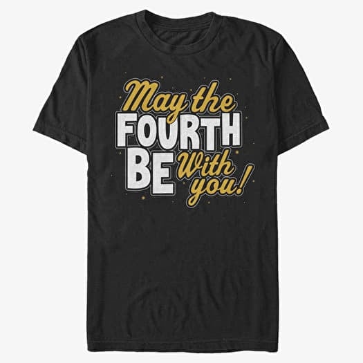 T-shirt Merch Star Wars: Classic - May Fourth Type Men's T-Shirt Black