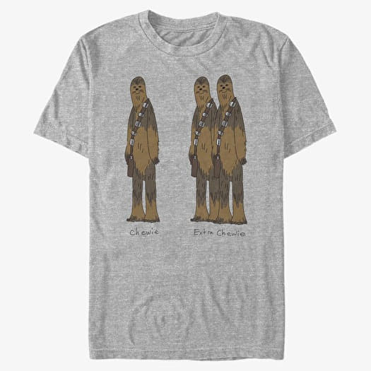 T-shirt Merch Star Wars: Classic - Extra Chewie Men's T-Shirt Heather Grey