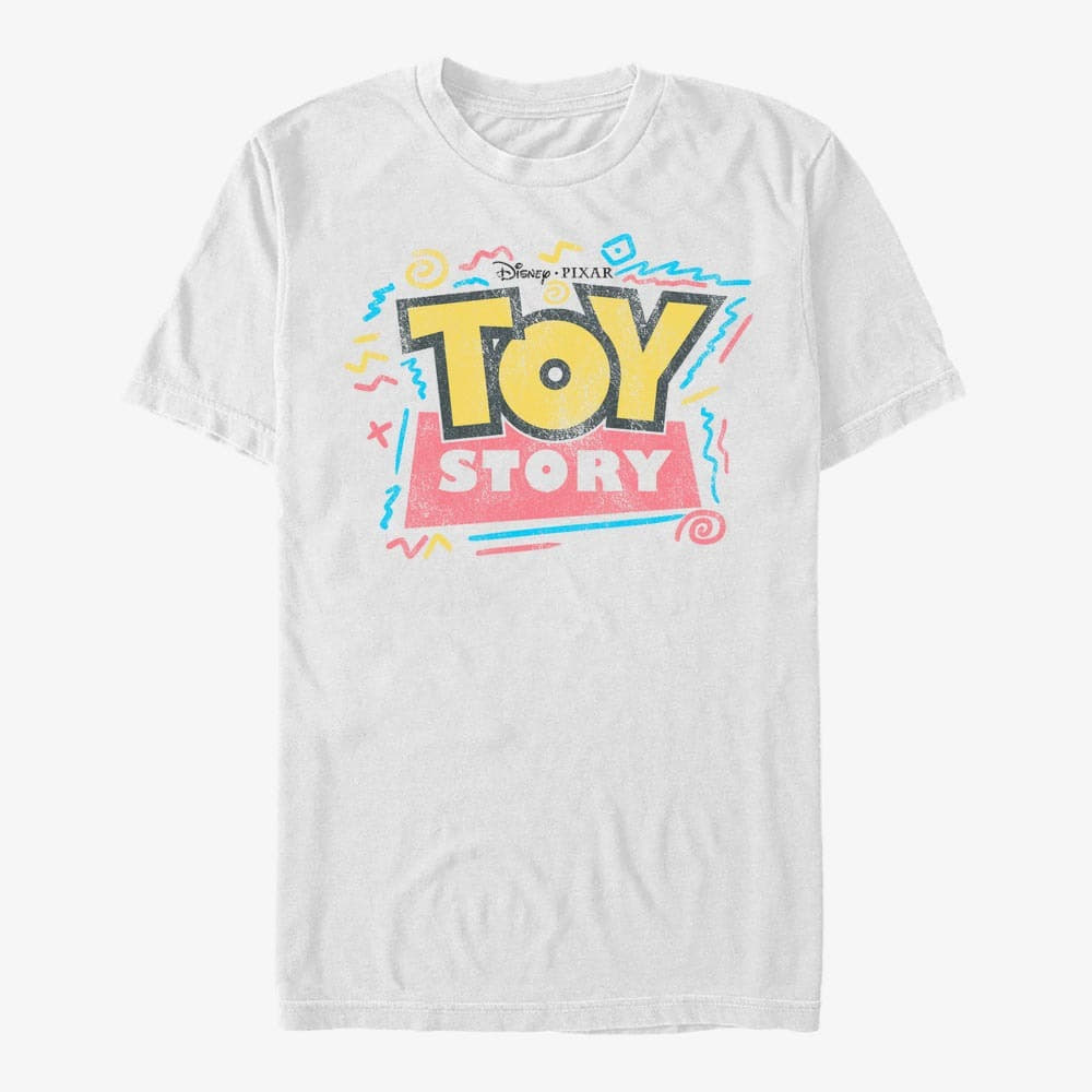 T-shirts Merch Pixar Toy Story 1-3 - Toy Story Squiggle Logo Men's T-Shirt White