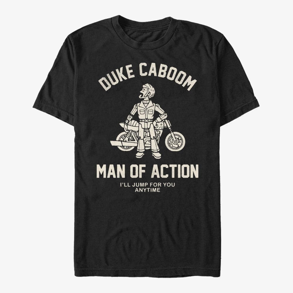 Magliette Merch Pixar Toy Story 4 - Duke Caboom Men's T-Shirt Black