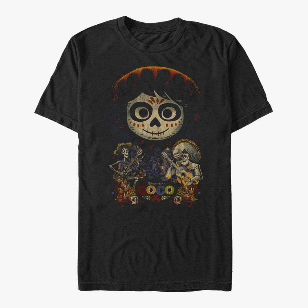 Μπλουζάκια Merch Pixar Coco - Coco Poster Men's T-Shirt Black