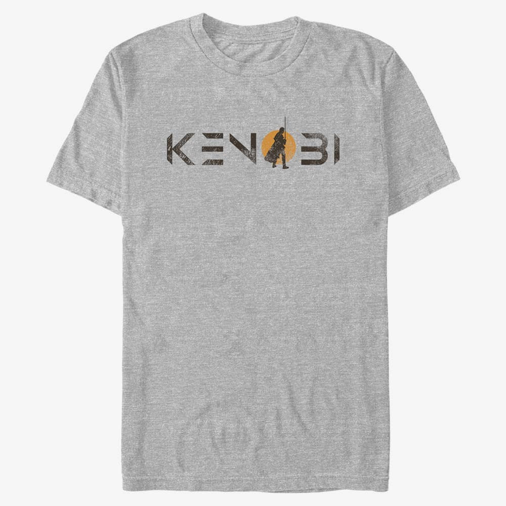 T-Shirts Merch Star Wars Obi-Wan - Kenobi Single Sun Logo Men's T-Shirt Heather Grey