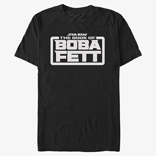 Tričko Merch Star Wars Book of Boba Fett - Basic Logo Men's T-Shirt Black