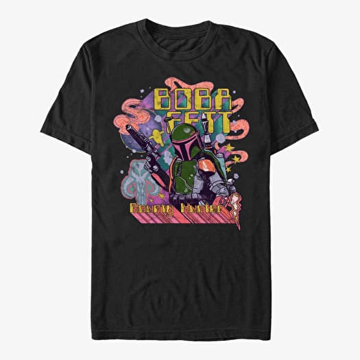 T-shirt Merch Star Wars: Classic - Psychedelic Boba Men's T-Shirt Black